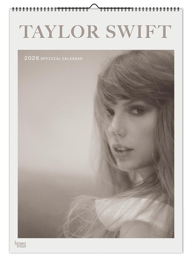 Taylor Swift OFFICIAL | 2026 11.7 x 16.5 Inch (Hanging) Monthly A3 Poster Wall Calendar | BrownTrout | Music Pop Singer Songwriter Celebrity