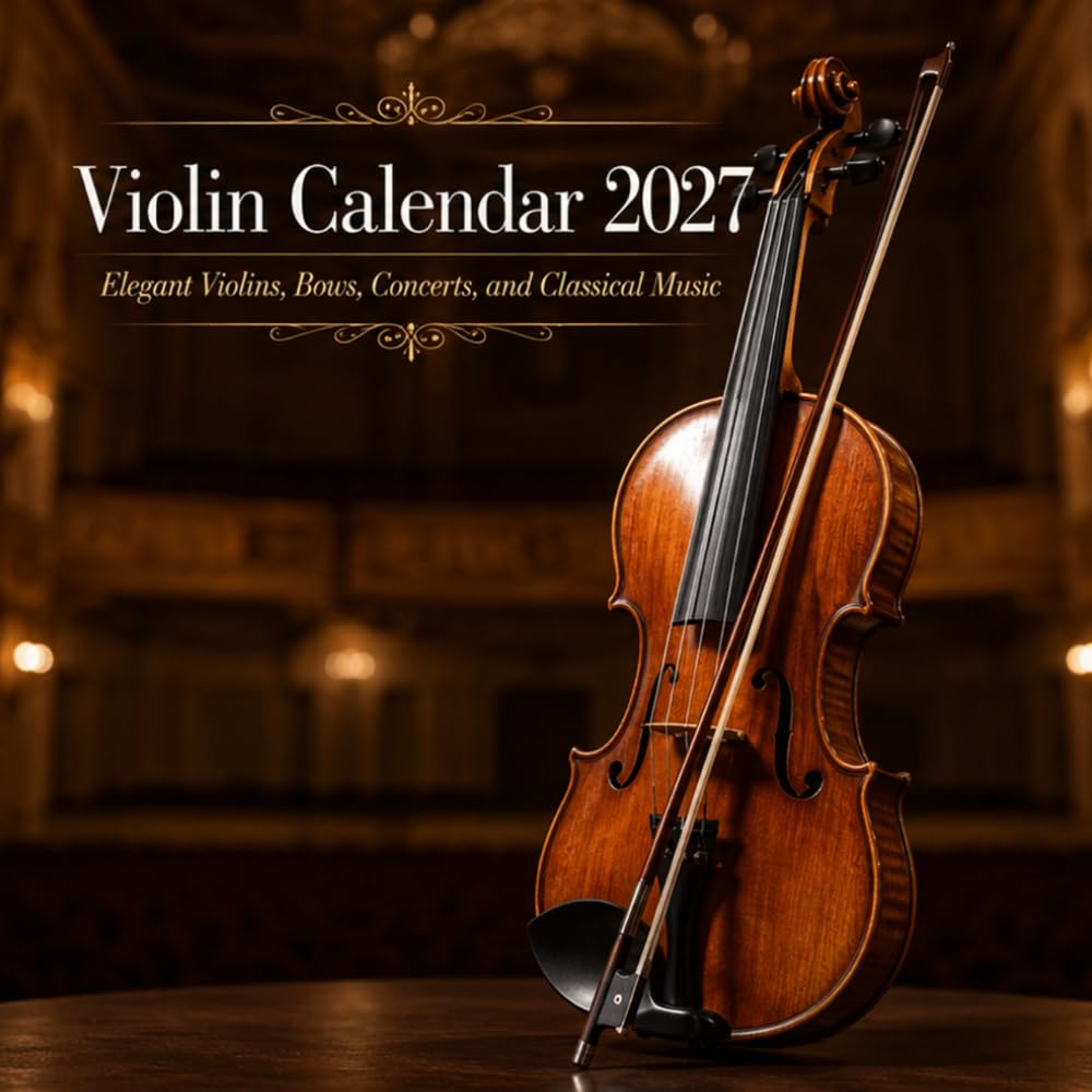 Violin Calendar 2027: 12 Months of Elegant Violins, Bows, Concerts, and Classical Music