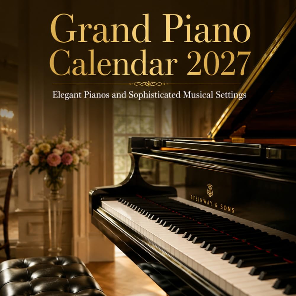 Grand Piano Calendar 2027: 12 Months of Elegant Pianos and Sophisticated Musical Settings