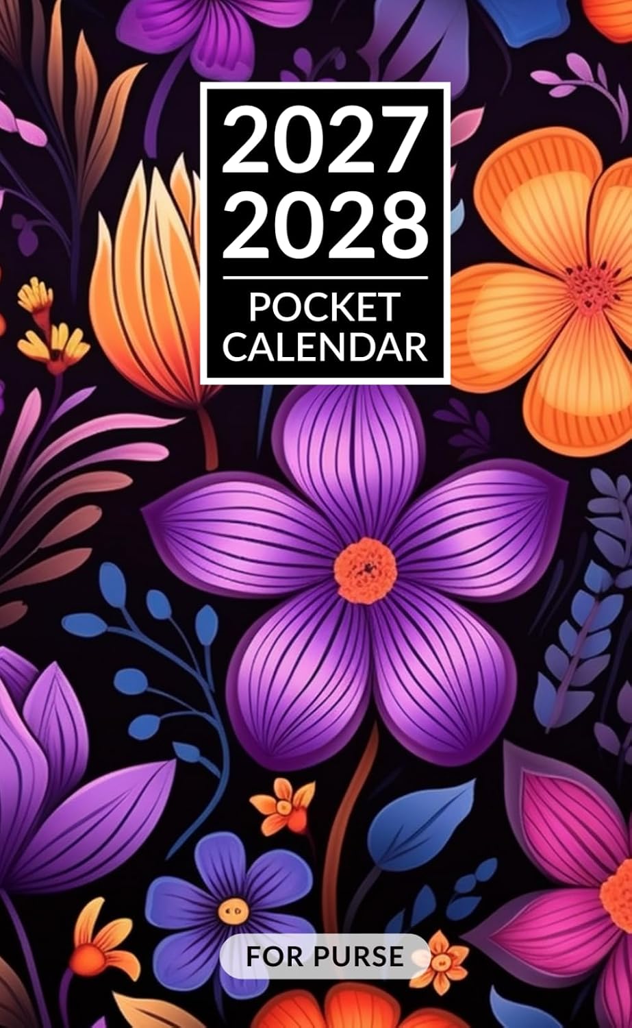 Pocket Calendar 2027-2028 for Purse: 2 Year Pocket Planner January 2027 to December 2028