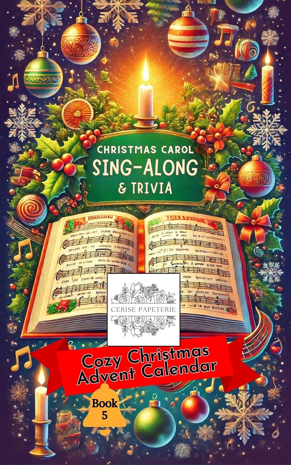 Cozy Christmas Advent Calendar: Book 5: Christmas Carol Sing-Along & Trivia (Cerise Papeterie: Cozy Christmas Advent Series)