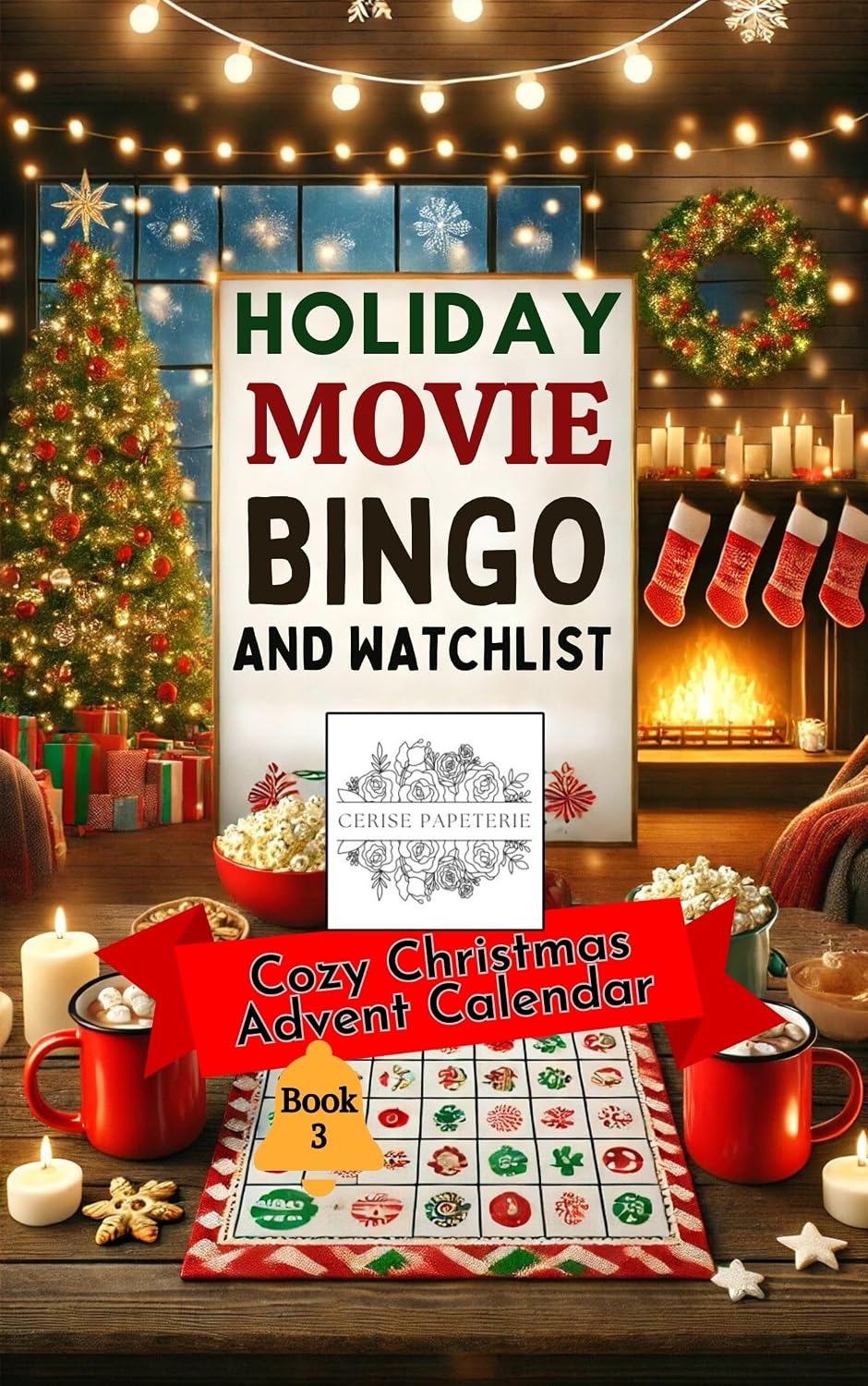 Cozy Christmas Advent Calendar: Book 3: Holiday Movie Bingo & Watchlist (Cerise Papeterie: Cozy Christmas Advent Series)