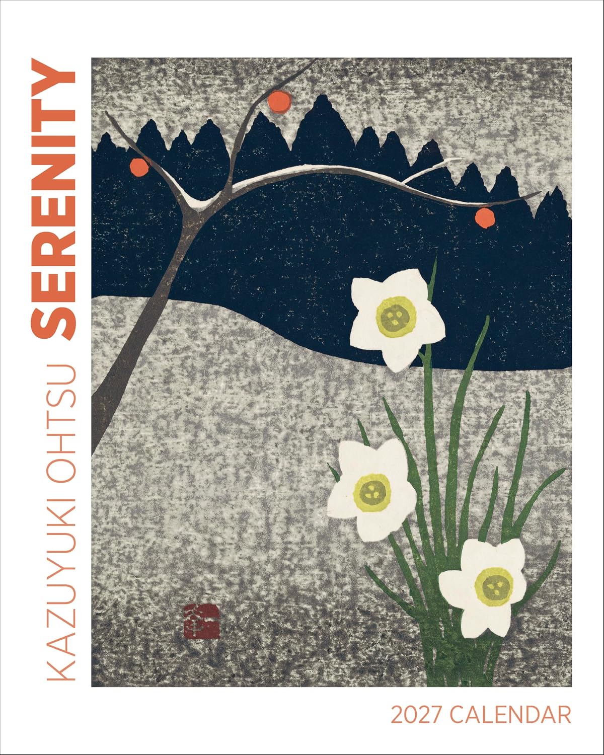 Mini Wall Calendar 2027, Serenity: Kazuyuki Ohtsu, 12 Months, Grid Design Featuring 12 Artworks
