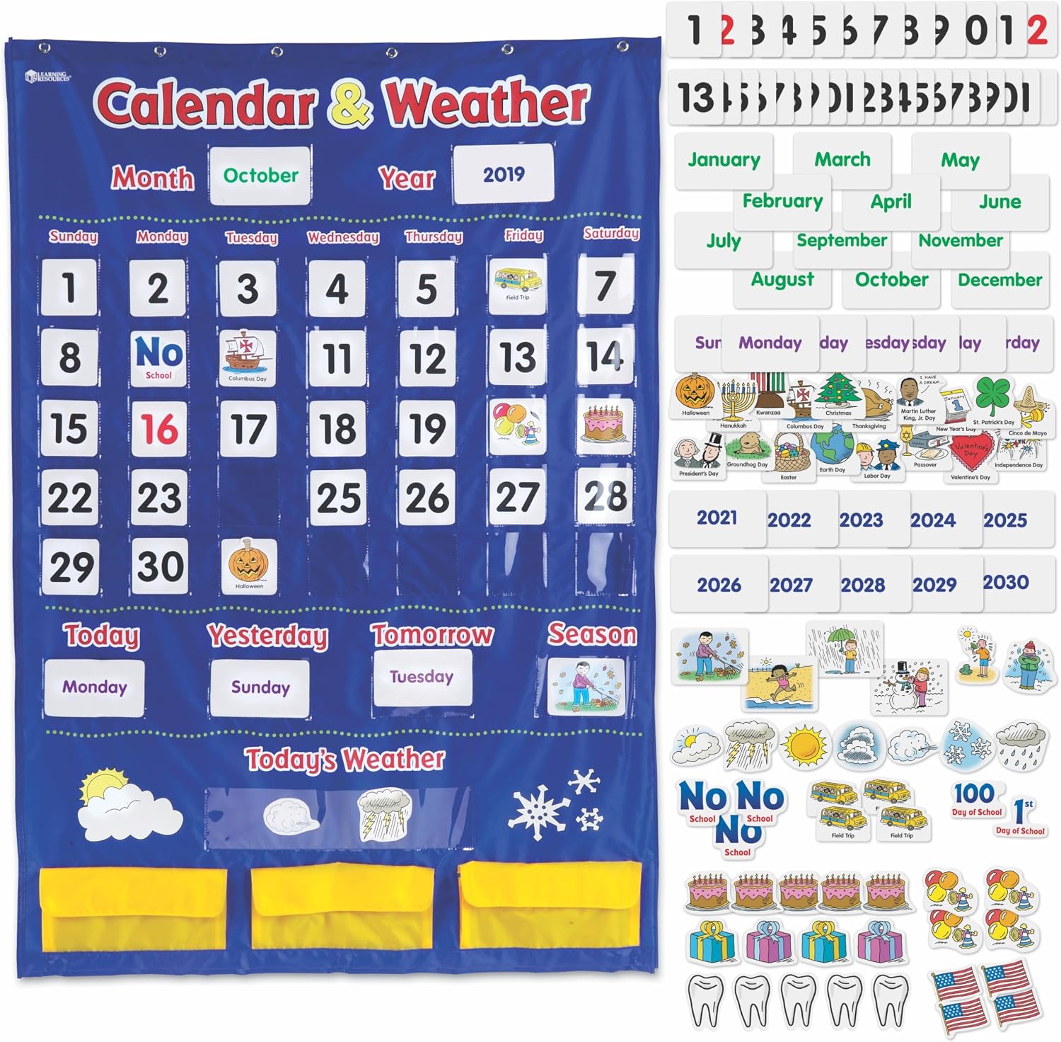 Learning Resources Calendar & Weather Pocket Chart